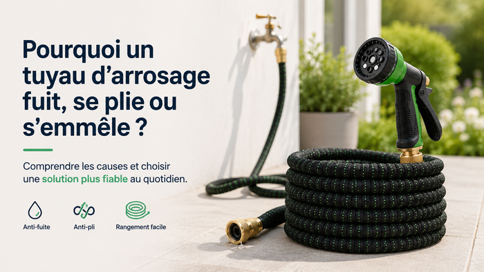 Tuyau d'arrosage qui fuit, se plie ou s'emmêle : quelles solutions ?