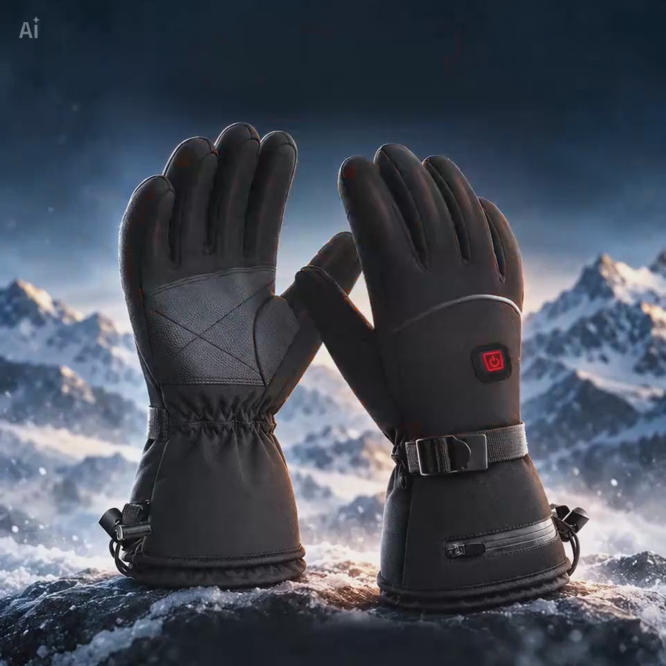 Animation des gants chauffants Jet Force dans la neige